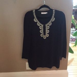 Tory Burch beaded tunic sweater